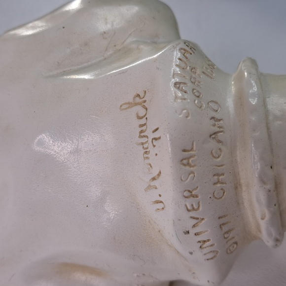 Boy Playing Saxophone Girl Holding Ears Vintage 1971 Kendrick Unversal Statuary - Picture 7 of 12